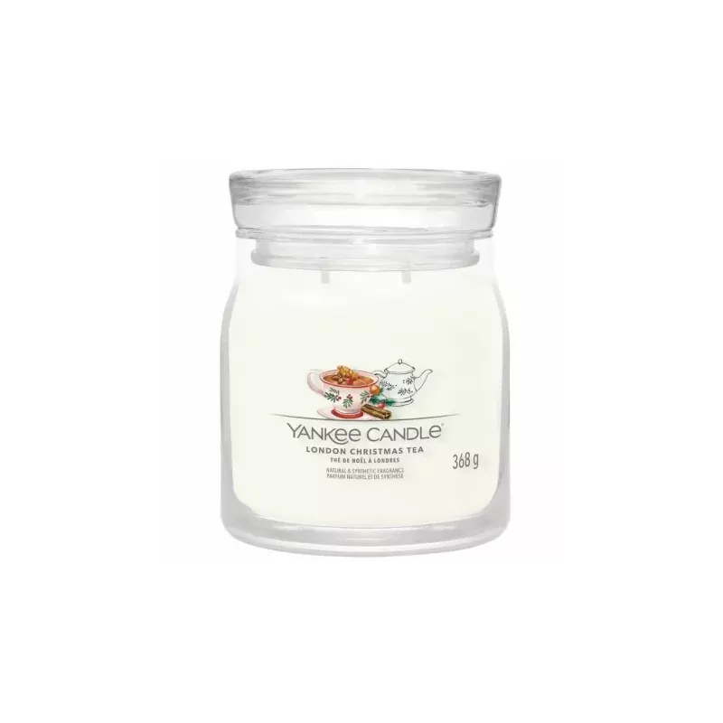 Świeca Średnia LONDON CHRISTMAS TEA - Wosk Sojowy 368 g - Yankee Candle