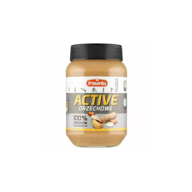 Pasta Orzechowa Active 100% Orzeszków Arachidowych 470 g - Primavika