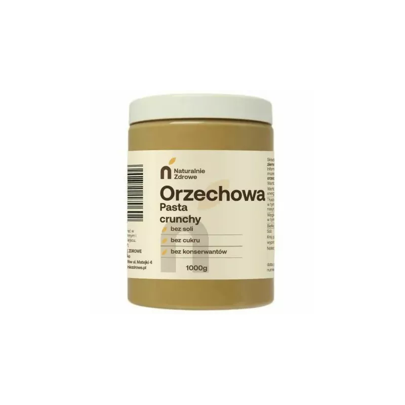 Masło Orzechowe CRUNCHY 1 kg - Naturalnie Zdrowe