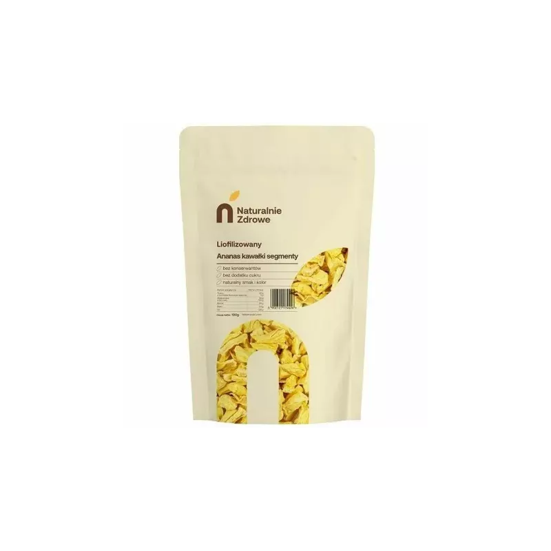 Ananas Liofilizowany Kawałki 100 g - Naturalnie Zdrowe
