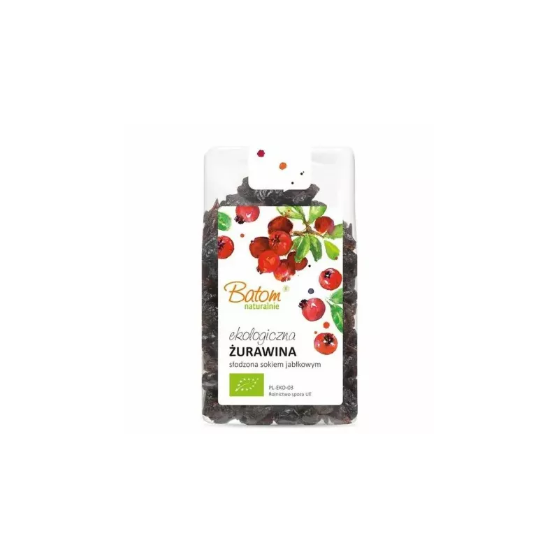 Żurawina Słodzona Sokiem Jabłkowym Bio 125 g - Batom