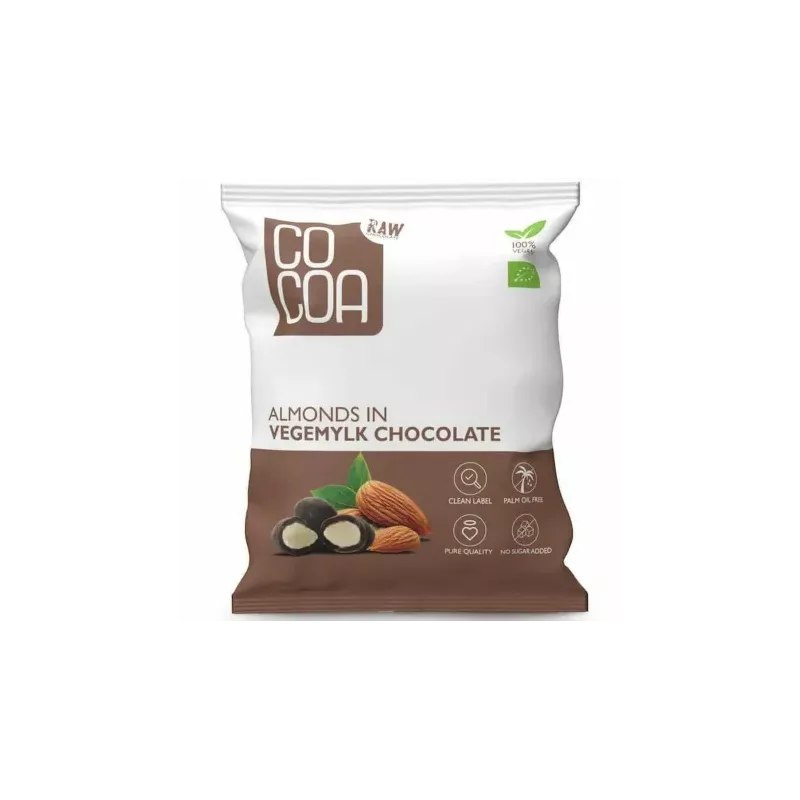 Migdały w Czekoladzie Vegemylk Bio 70 g - Cocoa