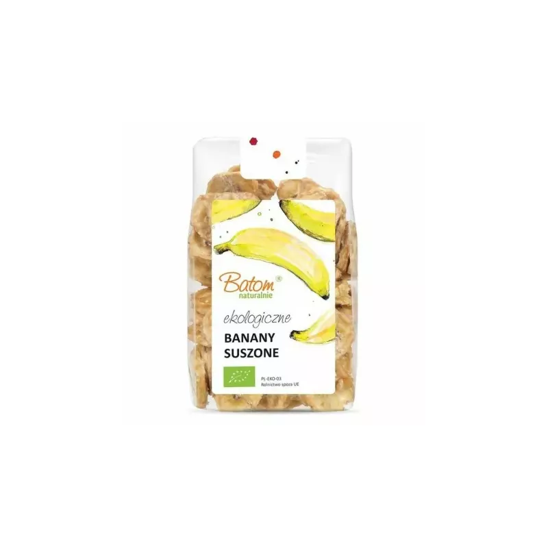 Banany Suszone Krążki BIO 125 g - Batom