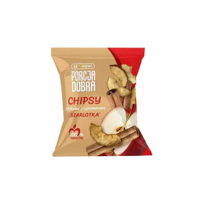 Chipsy Jabłkowe z Cynamonem Szarlotka 18 g - Porcja Dobra