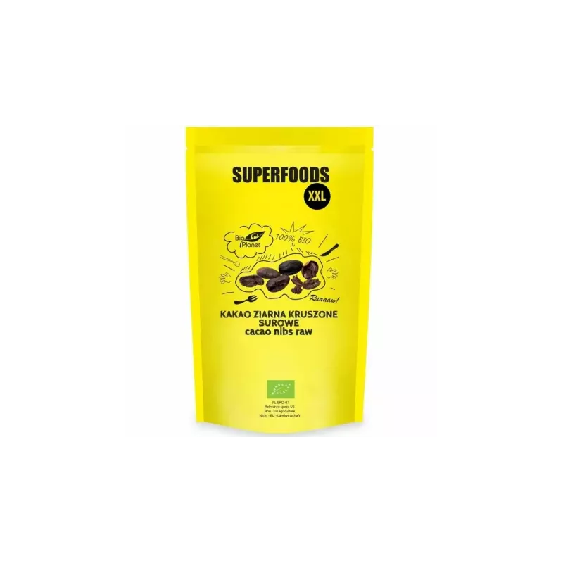 Kakao Ziarna Kruszone Surowe Bio 600 g - Bio Planet