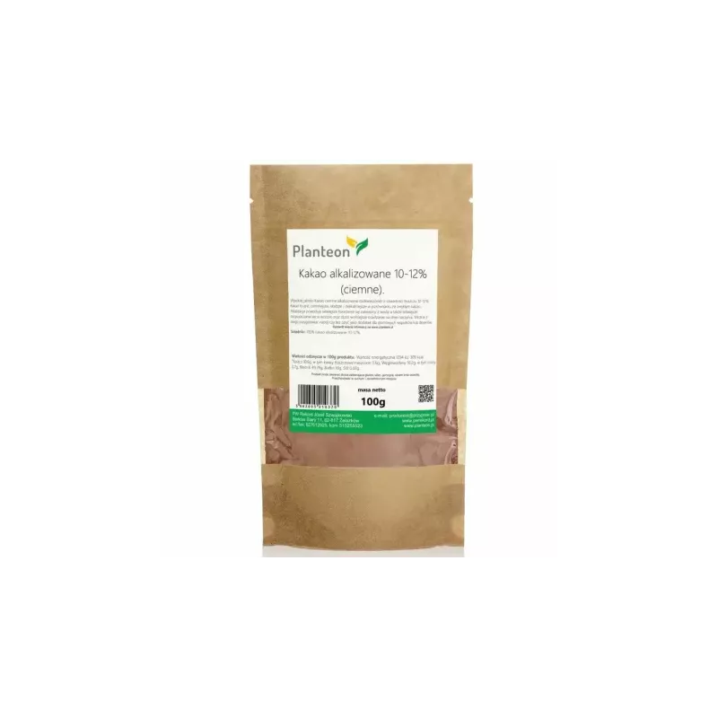Kakao Alkalizowane 10-12% Ciemne 500 g - Planteon