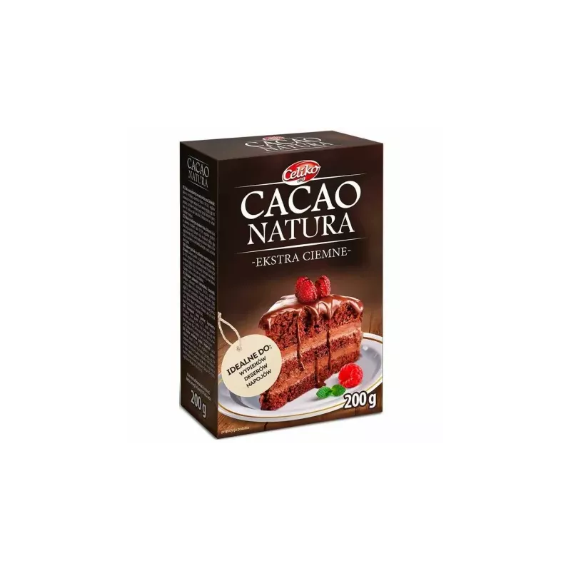 Kakao Naturalne Ekstra Ciemne 200 g - Celiko