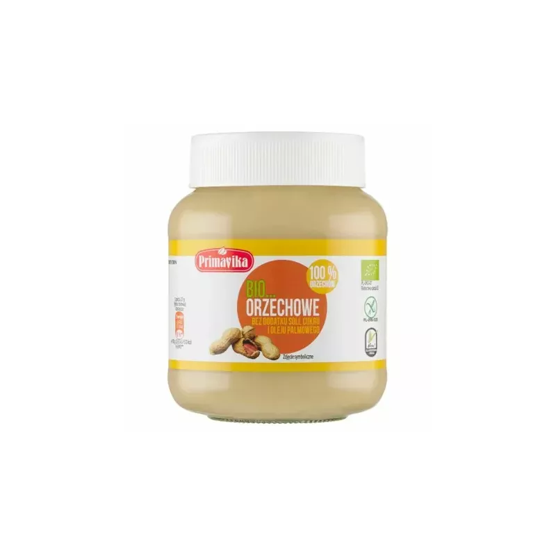 Pasta Orzechowa z Prażonych Orzeszków Arachidowych Bezglutenowa BIO 360 g - Primavika