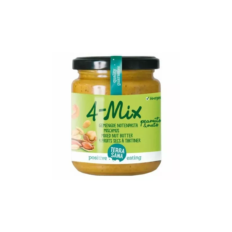 Krem Orzechowy Mix (4 Orzechy) Bio 250 g - Terrasana