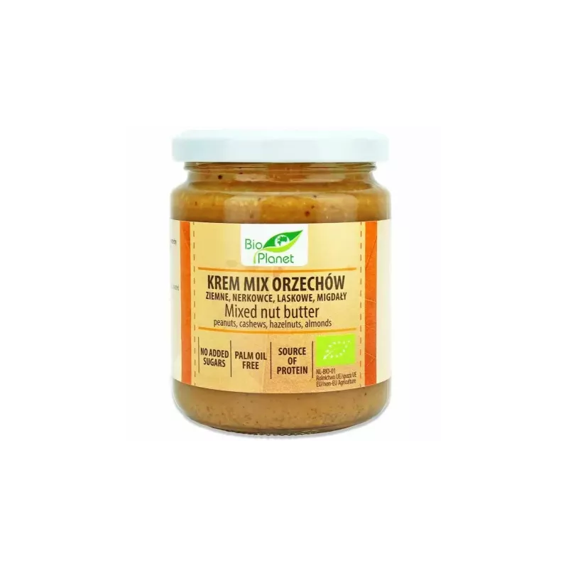 Krem Orzechowy Mix (4 Orzechy) Bio 250 g - Bio Planet