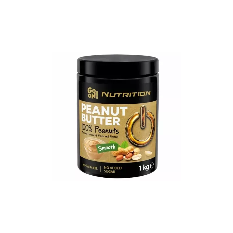 Masło Orzechowe Gładkie Smooth 100% 1 kg - Go On Nutrition