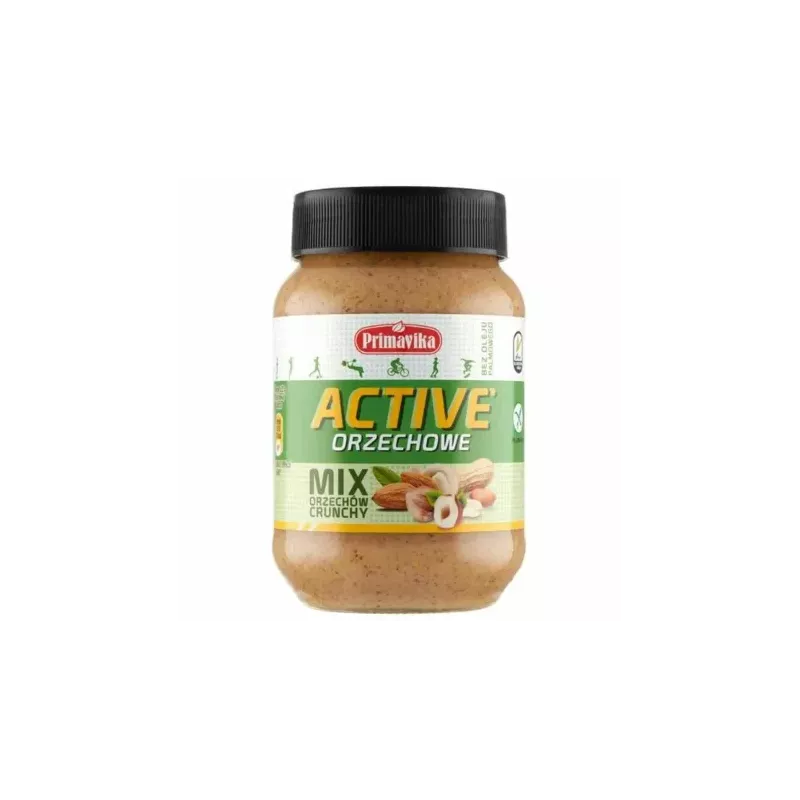 Pasta Mix Orzechów ACTIVE Crunchy 470 g - Primavika