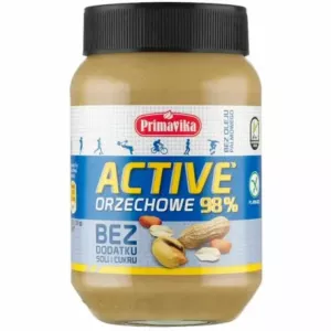 Pasta Orzechowa Active Bez Dodatku Soli i Cukru 470 g - Primavika