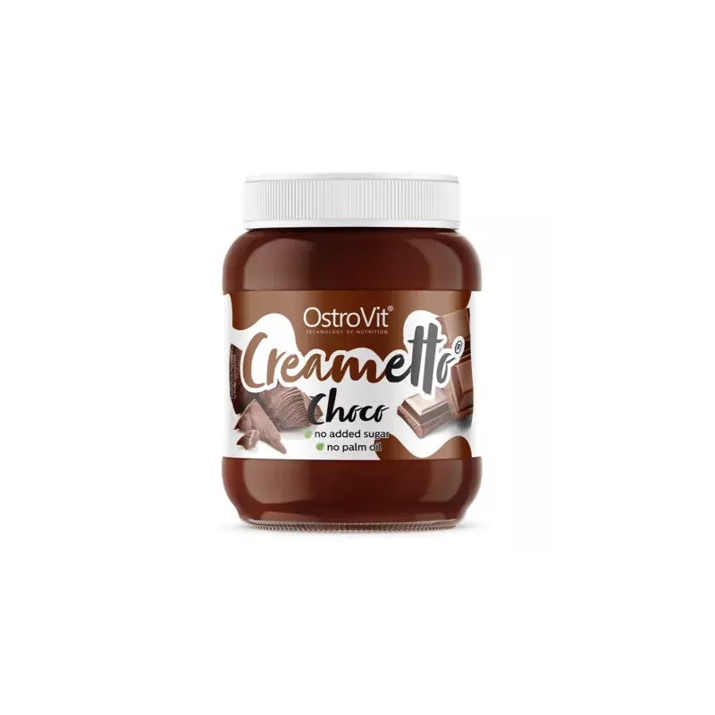 Krem Kakaowy Bez Dodatku Cukru Creametto Choco 350 g - OstroVit