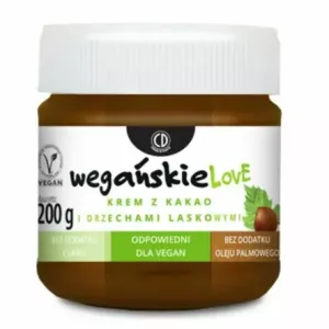 Krem z Kakao i Orzechami Laskowymi WegańskieLove 200 g - CD S.A.