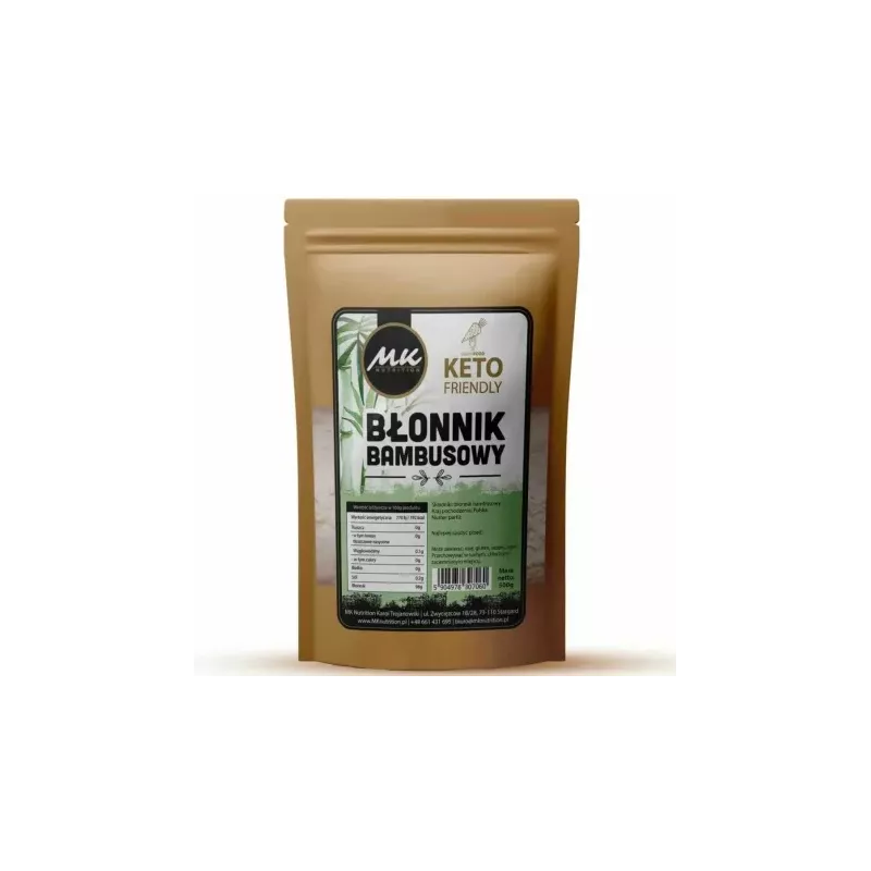 Błonnik Bambusowy 500 g - MK Nutrition - Wykorzystywany w wypiekach Keto jako Mąka Bambusowa
