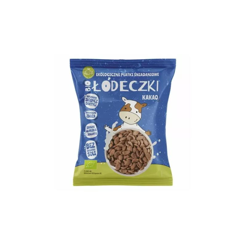 Łódeczki Jaglano-Orkiszowe z Kakao Bez Dodatku Cukru Bio 260 g - Helpa