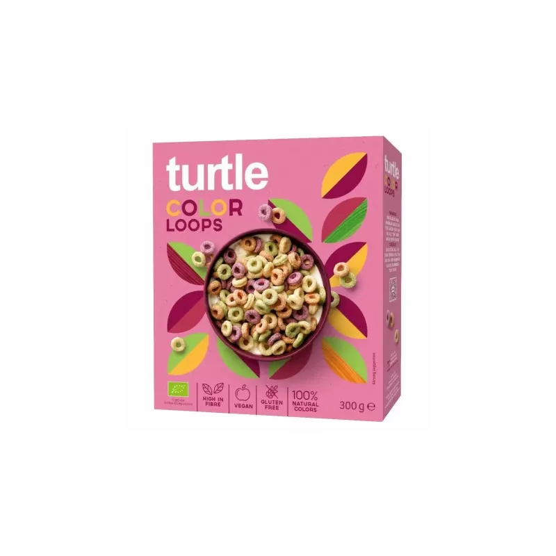 Krążki Zbożowe Kolorowe Bezglutenowe Bio 300 g - Turtle