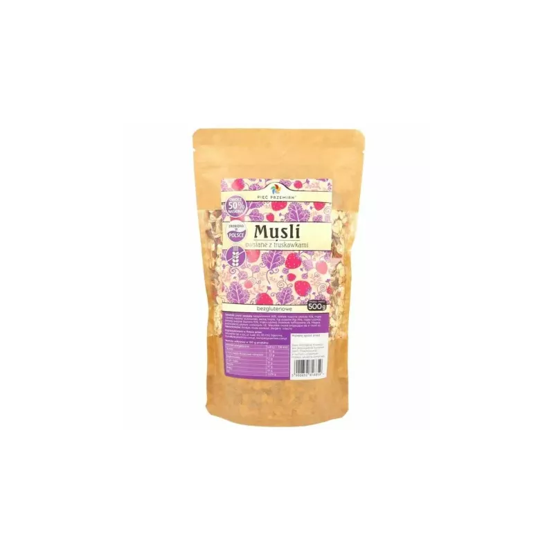 Musli Owsiane z Truskawkami Bezglutenowe 500g - Simpatiko
