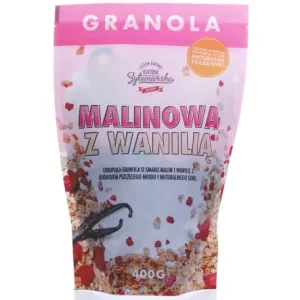 Granola Malina and Wanilia Bez Dodatku Cukru 400 g - CLEAN EATING