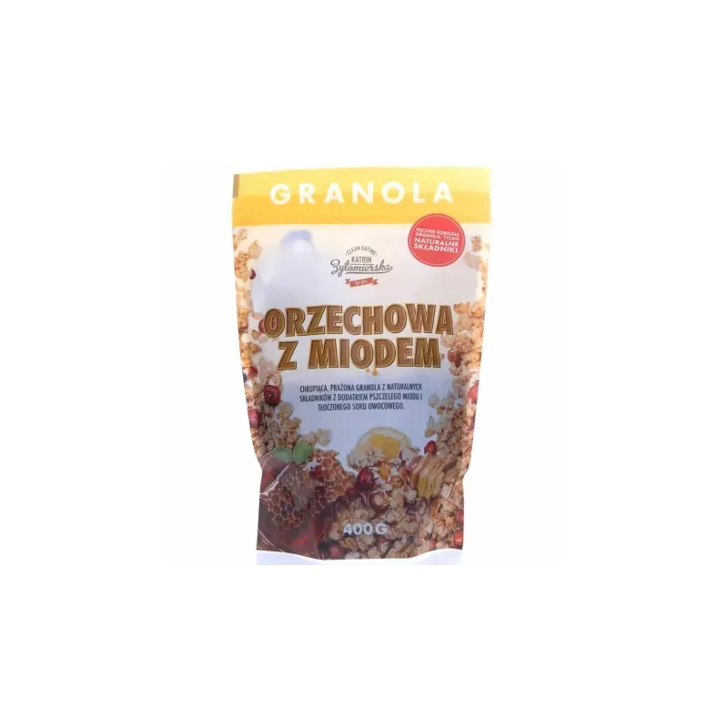 Granola Orzechowa z Miodem Bez Dodatku Cukru 400 g - CLEAN EATING