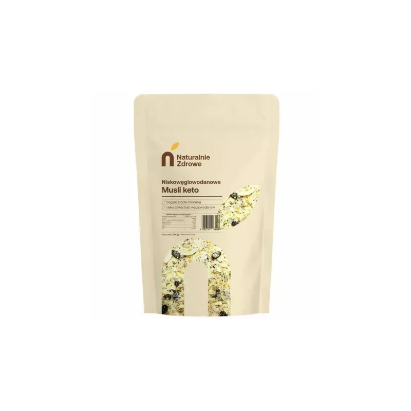 Musli Keto Niskowęglowodanowe 200 g - Naturalnie Zdrowe