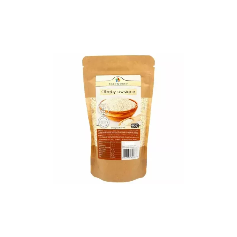 Otręby Owsiane Bezglutenowe 250 g - Pięć Przemian