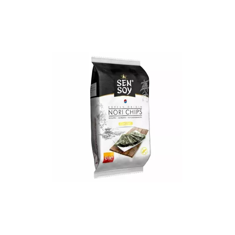 Chipsy Nori Prażone Glony Przekąska Classic 4,5 g - Sen Soy