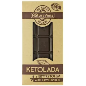 KETOLADA Czekolada Gorzka 60% z Erytrytolem 100 g - NaturAvena