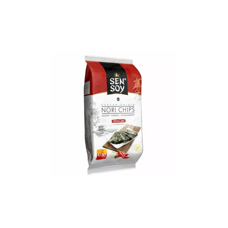 Chipsy Nori Kimchi z Alg Morskich 4,5 g - Sen Soy