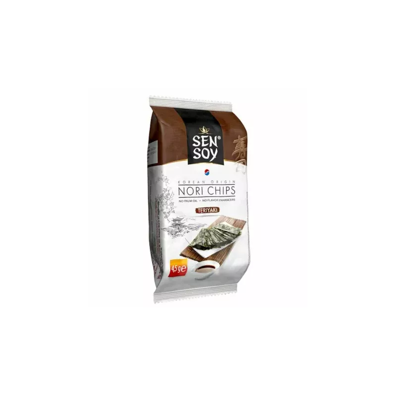 Chipsy Nori Teriyaki z Alg Morskich 4,5 g - Sen Soy