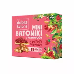 Mini Batoniki a la Tarta Malinowa z Nerkowców 102 g (6x 17 g) Dobra Kaloria