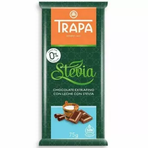 Czekolada Mleczna ze Stewią Bez Dodatku Cukru 75 g - Trapa
