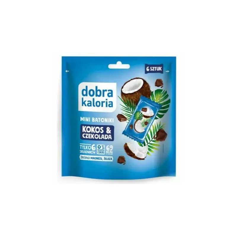 Mini Batoniki Kokos i Czekolada 102 g (6x 17 g) - Dobra Kaloria