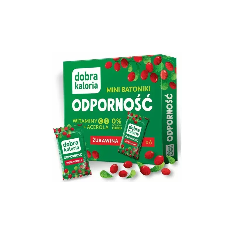 Mini Batoniki Odporność Żurawina 102 g (6x 17 g) - Dobra Kaloria