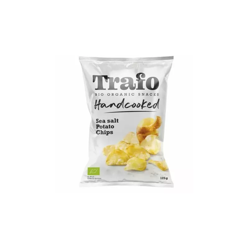 Chipsy Ziemniaczane Cienko Krojone z Solą Morską Bio 125 g - Trafo