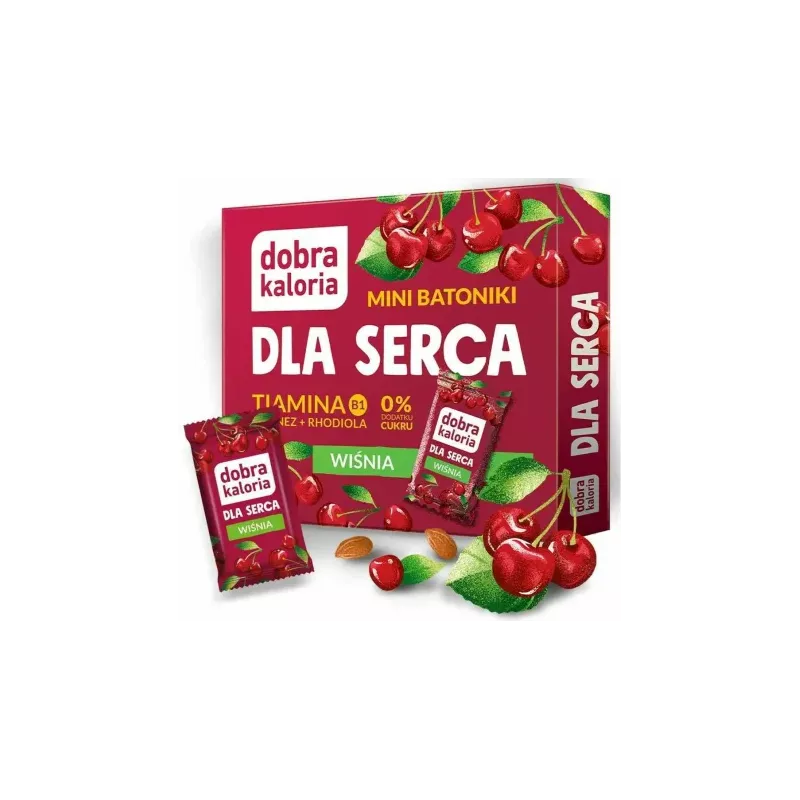 Mini Batoniki Dla Serca Wiśnia 102 g (6x 17 g) - Dobra Kaloria