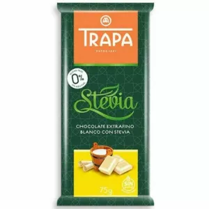 Czekolada Biała ze Stewią Bez Dodatku Cukru 75 g - Trapa