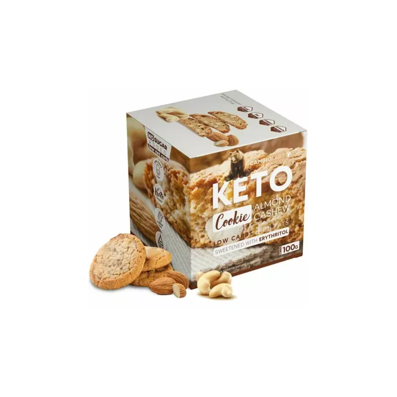 KETO Snack Ciasteczka Migdałowe z Nerkowcami 100 g - CambioLabs