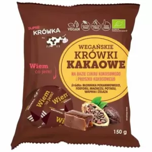 Krówki Wegańskie Kakaowe Bio 150 g - Super Krówka