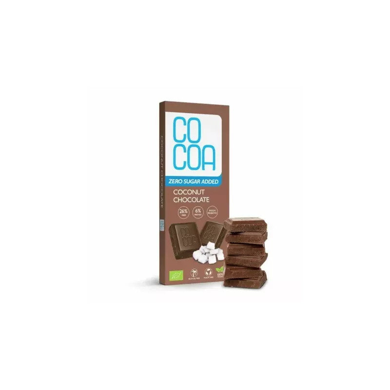 Czekolada Kokosowa Bez Dodatku Cukru Bio 40 g - Cocoa