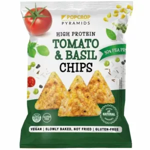 Chrupki Piramidki Proteinowe o Smaku Pomidora z Bazylią Bezglutenowe 60 g - Popcrop