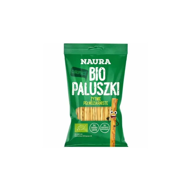 Paluszki Żytnie Pełnoziarniste Bio 45 g - Naura