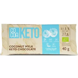 Czekolada Keto Kokosowa z Olejem MCT Bez Dodatku Cukru Bio 40 g - Cocoa