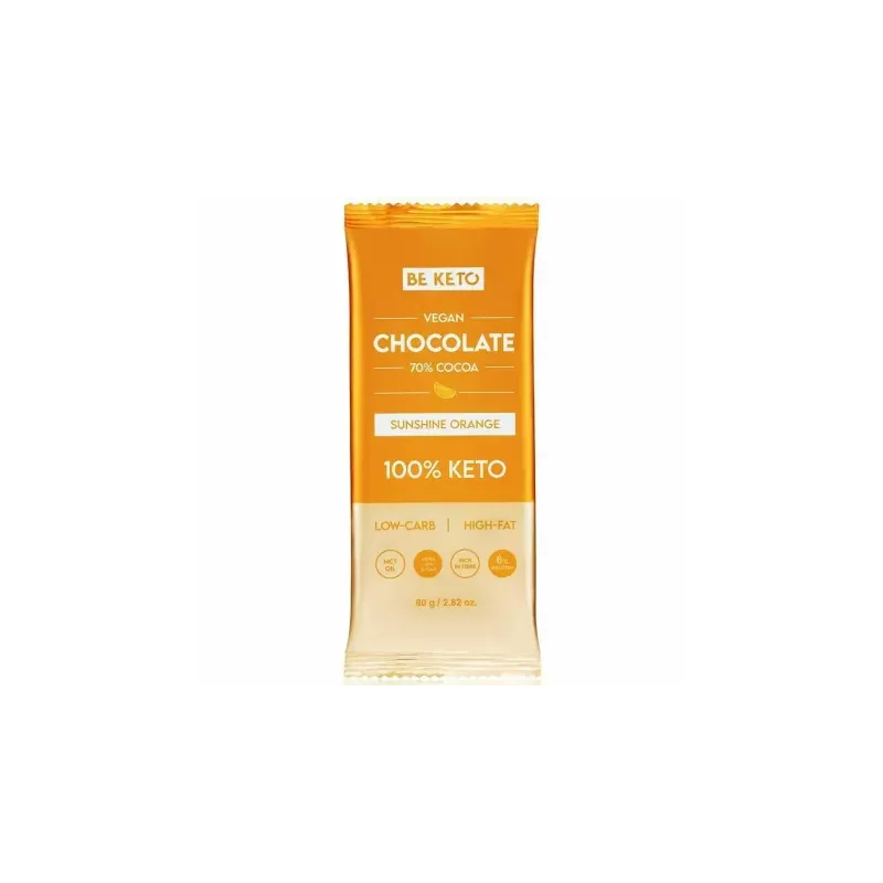 Keto Czekolada z Olejem MCT Słoneczna Pomarańcza 80 g - Beketo