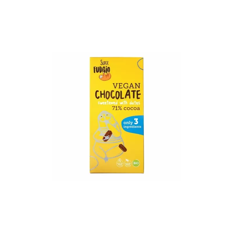 Czekolada Słodzona Daktylami Bezglutenowa Bio 80 g Super Fudgio