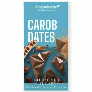 Tabliczka Kakaowa Karob - Daktyle Bezglutenowa Bio 60 g - Benjamissimo