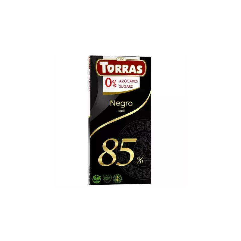 Czekolada Gorzka 85% Kakao Bez Dodatku Cukru 75 g - Torras