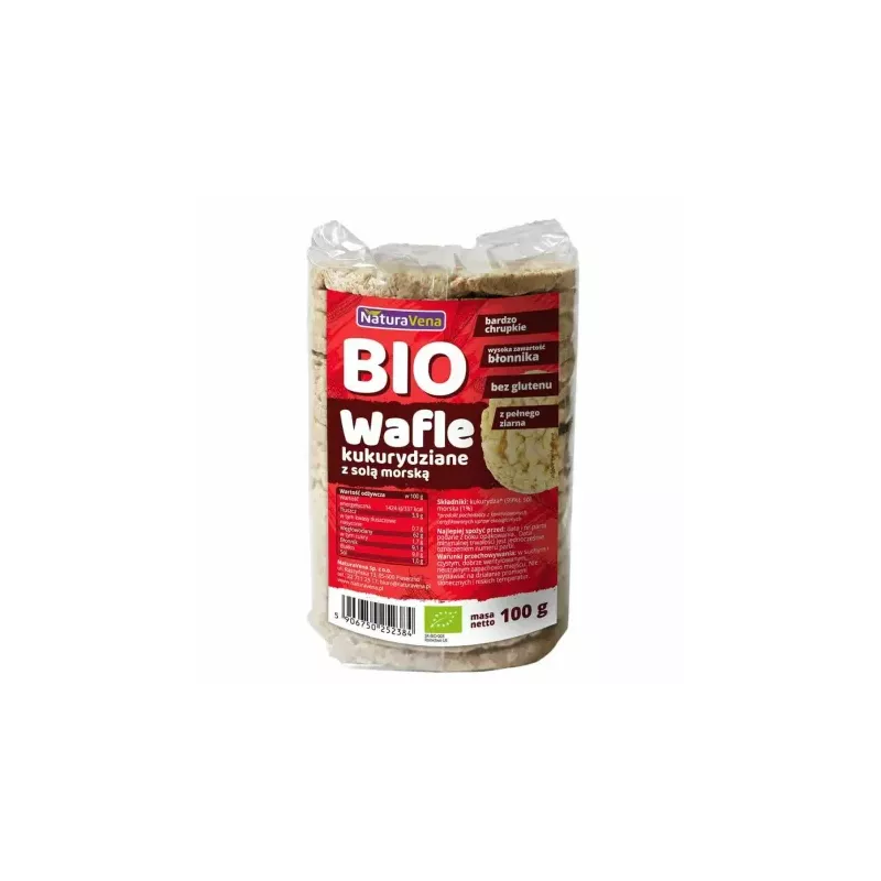 Wafle Kukurydziane z Solą Morską Bio 100 g - NaturAvena