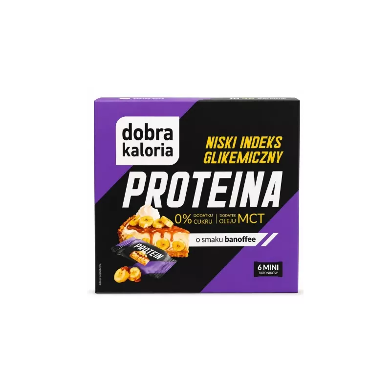 Mini Batoniki Proteina o Smaku Banoffee 102 g (6x 17 g) - Dobra Kaloria